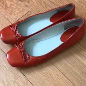 Nine West Patent Leather Ballet Flats_Burnt Orange